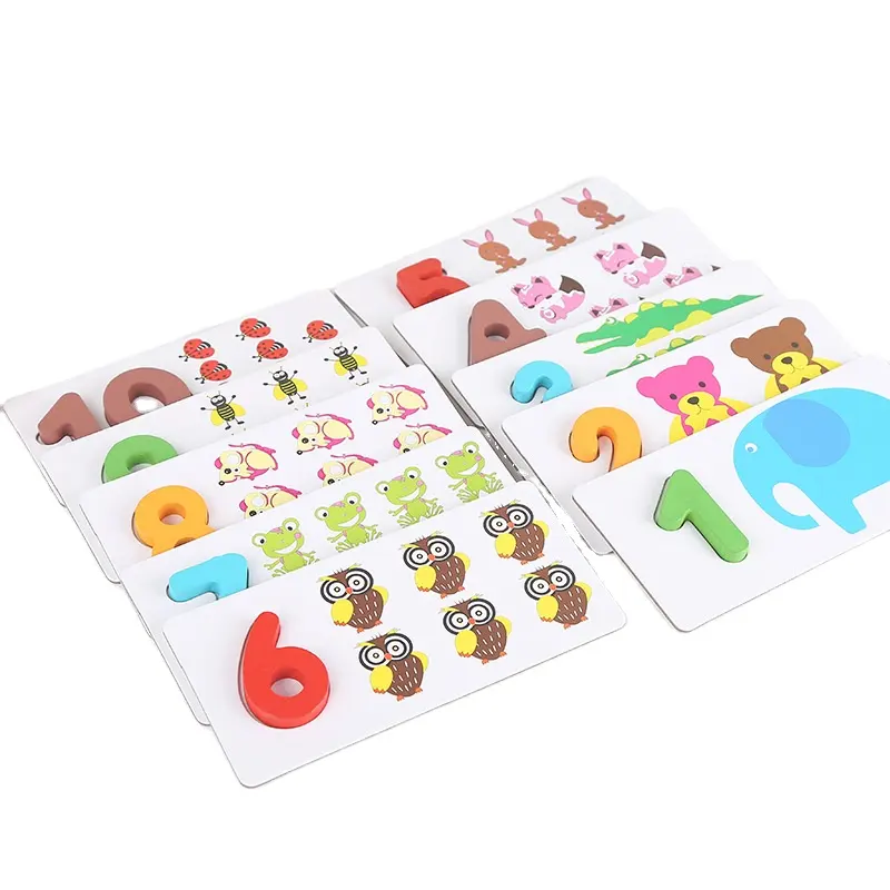 Ahşap Montessori çocuklar alfabe mektubu renkli yapboz bulmacalar erken oyuncaklar