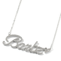 Nouveau pendentif nom en forme de cœur glacé en majuscules et minuscules, chaînes anglaises pour femmes et hommes, bijoux en acier inoxydable 316L