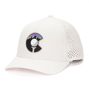 Casquette à visière plate à 6 panneaux avec logo personnalisé découpé au laser, trous perforés, imperméable, sport, Gorras, patch en caoutchouc, casquettes snapback - Product Image 2