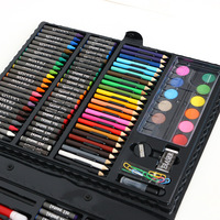 Ensemble de 168 pièces de matériel artistique professionnel portable pour enfants, boîte de crayons de couleur, fournitures artistiques, kit de dessin avec crayons de couleur, marqueurs