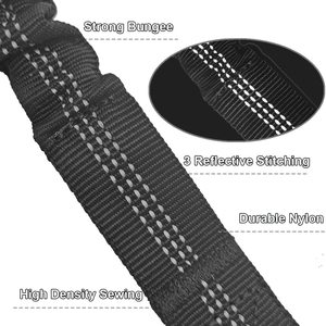 Laisse pour chien robuste en nylon élastique avec coutures réfléchissantes, corde de promenade pour grand chien, corde de traction extensible, couture haute densité durable - Product Image 1