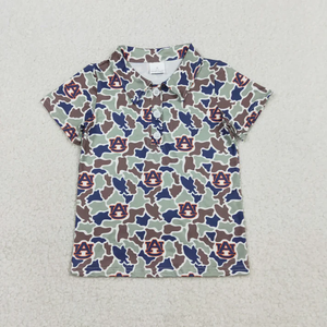 Vente en gros de polos à manches courtes pour garçons, t-shirts pour enfants, vêtements pour tout-petits, chemises à imprimé camouflage pour garçons, hauts d'été - Product Image 3