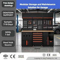 Gabinete de Herramientas Modular Resistente para Taller, Soluciones de Almacenamiento para Garaje, Banco de Trabajo Metálico Profesional para Taller de Reparación de Automóviles