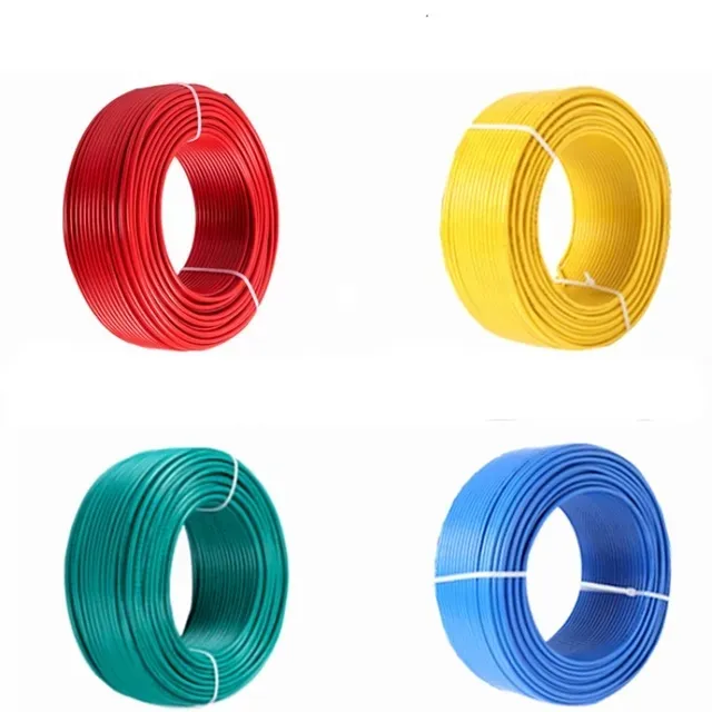 Cable de construcción de cobre para el hogar, cable eléctrico de 1,5mm, 2,5mm, 4mm, 6mm, 10mm, de un solo núcleo, aislado, trenzado, para cableado doméstico