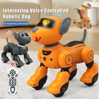 RC Elektrischer Plastik-Sprach-Musik-Tanz-Dialog-Sensitiver Interaktiver Roboterhund Spielzeug 2,4GHz Fernbedienung Lehrreich für Kinder