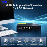 Commutateur réseau 2500M non géré 2.5G 4+2 ports PoE, alimentation 12V 1A, 2 SFP 10G pour routeur Wifi