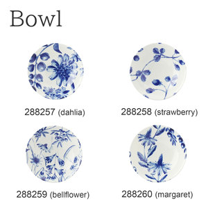 Wholesale Blue Botanical Design Style Lightweight Plate Bowl <b>Mug</b> <b>Japanese</b> Porcelain Tableware Dinner Dishes Set - Product Image 3