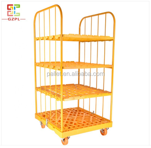Carrello Industriale Pieghevole a Quattro Ruote in Metallo e Plastica per Trasporto Merci OEM - Product Image 5