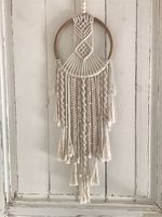 Atrapasueños de Macramé Tejidos a Mano de Alta Calidad, Estilo Moderno Vietnamita, con Diseño de Estrella, Luna y Búho, de Cuerda de Algodón, Marca JNC