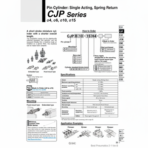 หมุดกระบอกนิวเมติกส์ CJPB6-15-B - Product Image 1