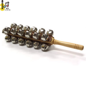 Giocattoli per strumenti musicali giocattoli per la prima educazione regali piccoli campanelli natalizi in legno Jingle bells a mano - Product Image 4