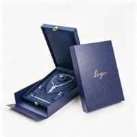 Boîte à bijoux de luxe à double porte, grande boîte de rangement adaptée aux colliers, aux bagues, aux boucles d'oreilles, emballage cadeau pour bijoux