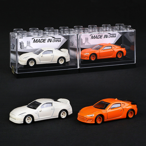 รถแข่ง PANDAS 1:64 แบบเลื่อนได้ รุ่น Hot Free  รถโลหะหลากสี ชุดตัวต่อพลาสติก DIY กล่องบล็อกขนาดเล็ก ผลิตจากโลหะผสม - Product Image 5