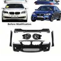 SINO – Kit de carrosserie complet pour BMW Série 5 (F10/F18) 2011-2017 – Style M5 modifié – Pare-chocs avant et arrière, feux antibrouillard, jupes latérales et lèvre avant