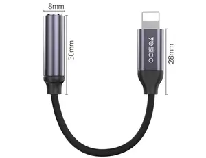 Yesido YAU21 alta fidelidad sin ruido sonido Premium aleación de aluminio auricular altavoz de coche Cable de Audio para interfaz IP