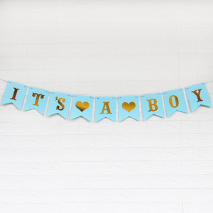 Bannière de fête pour bébé fille, lettres personnalisables, bannière en papier pour <span class=keywords><strong>anniversaire</strong></span> sur le thème du bébé, rentrée scolaire, décorations du Nouvel An - Vente en gros - Product Image 4