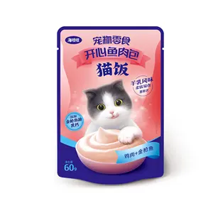 Makanan kucing bebas aditif ayam basah & Bonito makanan hewan peliharaan kucing Formula unik makanan kucing makanan ringan untuk perlengkapan ekspor
