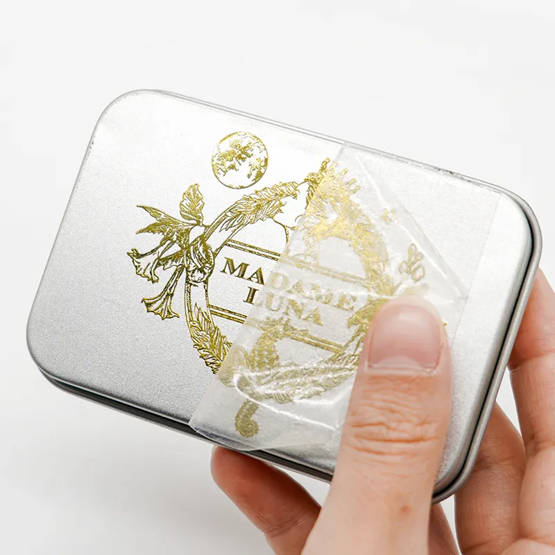 Benutzer definierte klare Goldfolie Wärme Gold übertragung Galvano formen Metall Nickel 3D Aufkleber Etikett Logo UV Aufkleber Vinyl Transfer Aufkleber