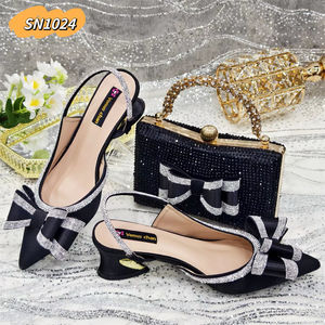 <span class=keywords><strong>Scarpe</strong></span> in Tessuto Satinato <span class=keywords><strong>Giallo</strong></span> con Set di Borse Abbinate, Tacchi Alti con Plateau da 5,8 cm, <span class=keywords><strong>Scarpe</strong></span> da Donna con Grande Borsa, Design Elegante 2025 - Product Image 4