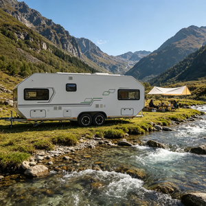 Remolque de Viaje de Eje Doble XISHUNLONG de 7.8m |   <span class=keywords><strong>Caravana</strong></span> Moderna de Lujo para 4 Personas |   <span class=keywords><strong>Caravana</strong></span> Todoterreno Ligera de Aluminio Eléctrica - Product Image 2