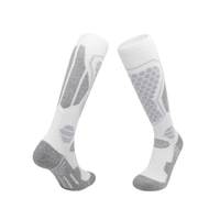 Chaussettes de ski professionnelles en laine mérinos pour hommes et femmes, épaisses et chaudes, pour la neige et la randonnée, avec semelle en tissu éponge, longues, pour l'automne et l'hiver