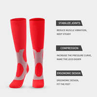 Chaussettes de compression rayées en nylon tricoté, tendance, pour sports de plein air, course à pied, hommes, femmes, adultes, usine ODM du Zhejiang, vente directe