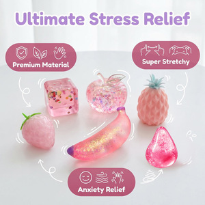 Juguete Antiestrés de Frutas para Apretar, Juguete Antiestrés de Maltitol para Apretar, Pequeño Regalo Festivo - Product Image 6