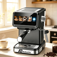 Máquina de Café Espresso Semiautomática Anbolife, 20 Bares, Control de Temperatura Táctil, Fabricación OEM