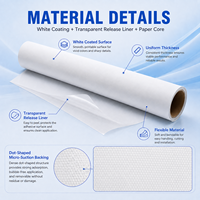 Rouleaux de film vinyle autocollant blanc brillant/mat, vente chaude, matériaux d'affichage en gros pour usine