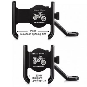 Support de téléphone portable pour vélo, protection intégrale, alliage d'aluminium, verrouillage de sécurité à 360°, support de téléphone portable pour scooter, moto, vélo - Product Image 1