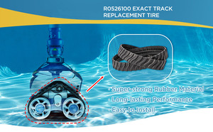 R0526100 TPR Negro Comforser Vogue Repuesto de Neumático para Limpiador de Piscinas, Accesorios para Piscinas, Compatible con Zodiac <span class=keywords><strong>MX8</strong></span> Mx6 - Product Image 6