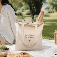 Sac fourre-tout en toile personnalisable, réutilisable, durable, de haute qualité, multi-compartiments, pour le rangement des essentiels quotidiens, impression de logo vierge