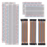 Módulo de alimentación para protoboard MB102 de 3.3V/5V + Protoboard MB-102 de 830 puntos para kit Arduino + 65 cables de puente al por mayor