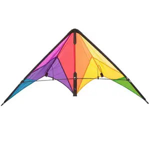 AS9021 Professionele En Hoge Kwaliteit Delta Kleurrijke Dual Line Stunt Kite Voor Outdoor