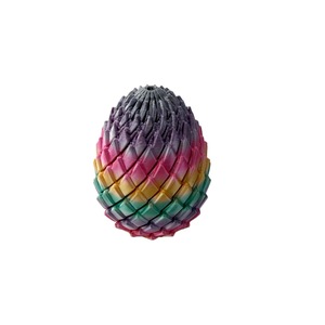 3D Printed Dragon <b>Egg</b> Fidget <b>Toy</b> Scale Textured Twisty Stress Relief Model <b>Toy</b> for Unisex Desk Play - Product Image 1