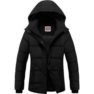 2025 manteaux d'hiver légers pour femmes veste matelassée imperméable avec capuche amovible chaud épaissir couette pour l'hiver - Product Image 1