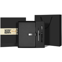 Set de Regalo de Cuaderno A5 de Cuero PU Personalizado con Caja para Bolígrafo, Venta al Por Mayor, Diario Corporativo Promocional, Directo de Fábrica