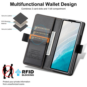 Funda de Cuero para Teléfono Samsung <span class=keywords><strong>Galaxy</strong></span> <span class=keywords><strong>Flip</strong></span>, con Ranura para Tarjetas, Protección Antirrobo, Nuevo Estilo - Product Image 3