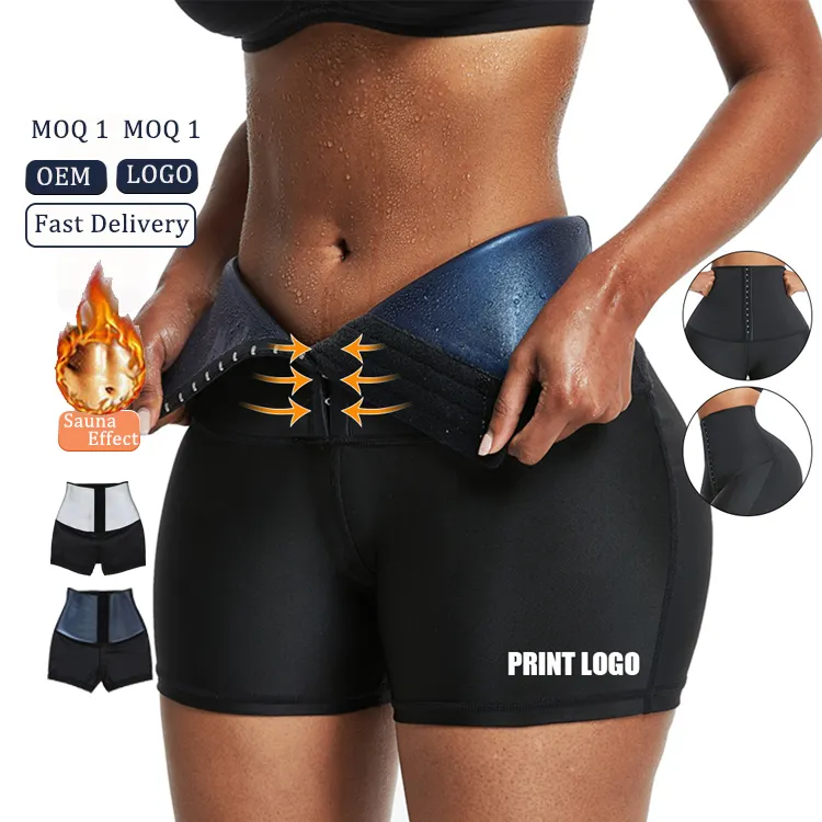 Custom Logo Women Yoga Shorts Fitness Workout Elastic Waist Adjustable High Waist Tummy Trimmer Waist Trainer Leggings