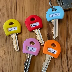 Durable Silicone Key Covers Set <strong>Color</strong> <strong>Coded</strong> Key <strong>Identifiers</strong> for Easy Home and Office Organization Portable Metal Material - Product Image 1