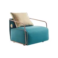 नॉर्डिक सरल फैशन चमड़े का कपड़ा छोटे परिवार आधुनिक अवकाश सिंगल सोफा कुर्सी रचनात्मक कस्टम प्रकाश लक्जरी सोफे