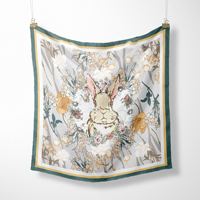 Nouvelle Écharpe Carrée de Luxe Vintage en Soie 12MM Crêpe de Chine Soie de Mûrier Design Personnalisé 90x90cm Multi-Fonctionnelle pour l'Été