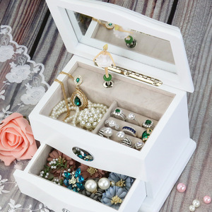 Scatola Portagioie in Legno Stile Coreano ed Europeo <span class=keywords><strong>per</strong></span> Ragazze, Organizzatore <span class=keywords><strong>per</strong></span> Fermagli <span class=keywords><strong>per</strong></span> Capelli, Regalo di <span class=keywords><strong>Compleanno</strong></span> - Product Image 5