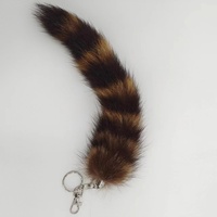 Porte-clés léger en fourrure de queue de loup et de renard mignon, pendentif pompon en peluche, accessoires de vêtements doux pour femmes et hommes, cadeau
