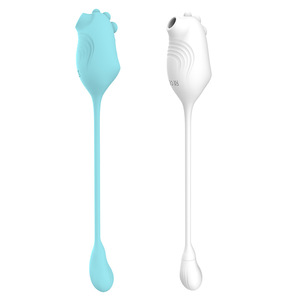 Jiuxi's new rechargeable silicone suction <b>vibrating</b> egg for adults, female sex toys, and more. - Product Image 1