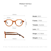 Lunettes de vue rondes en acétate TR90 de haute qualité, dernières tendances 2024 2025, anti-lumière bleue, pour hommes et femmes
