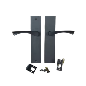 Poignée de <span class=keywords><strong>porte</strong></span> à levier de passage OEM de luxe en alliage de zinc, avec plaquette longue, en laiton massif, à motif losanges moletés droits, pour <span class=keywords><strong>porte</strong></span> intérieure - Product Image 5