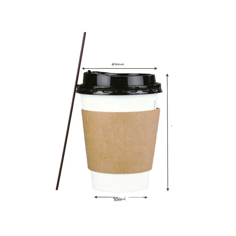 8 O z Disposable takeaway for drink top hot selling coffee paper cups
