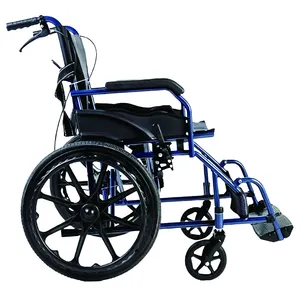 CEメーカー折りたたみ式後輪24インチソリッドタイヤ手動車椅子高齢者および障害者向け中国製