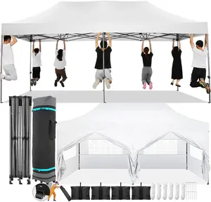 Easy Setup Folding Pop Up Canopy Tent 10X20 Commercial Instant Big Outdoor Canopy 20x20 Tent Heavy Duty